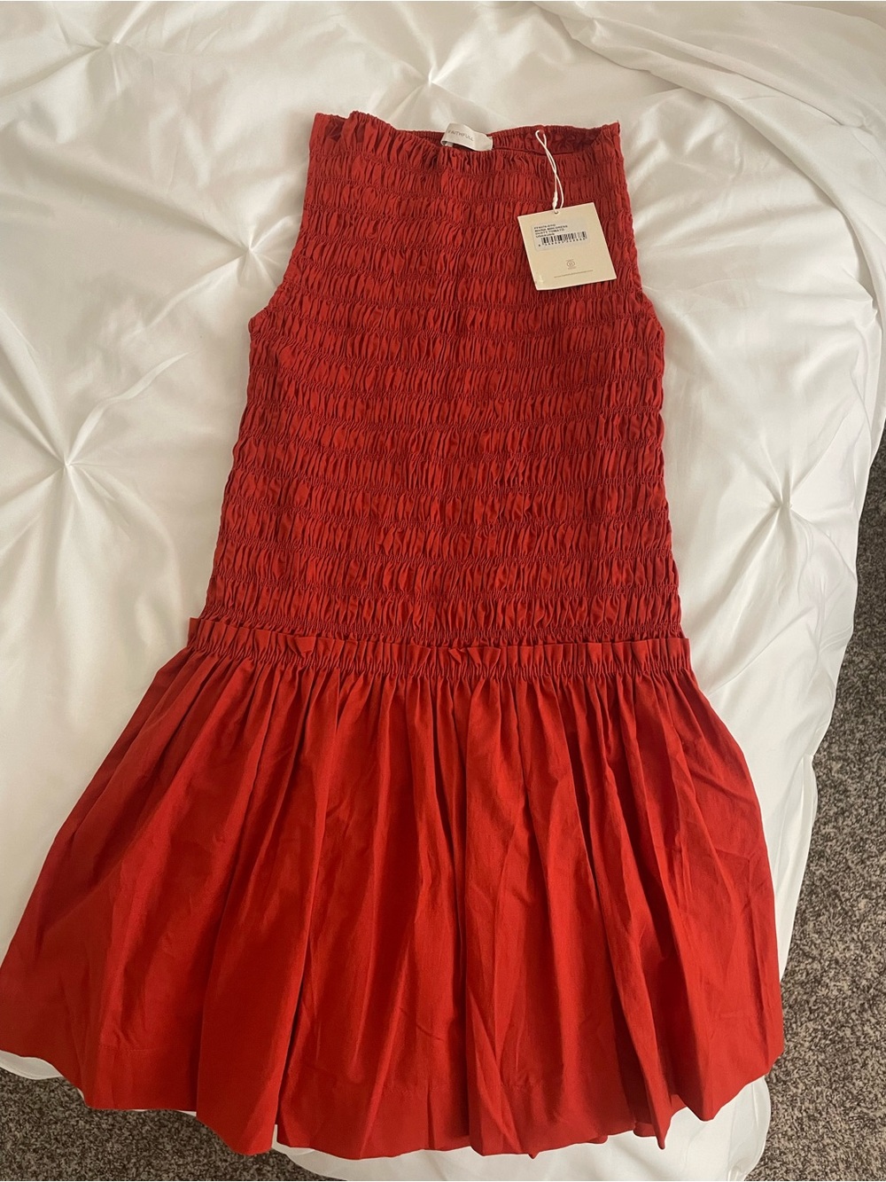 Faithfull the brand Maria Mini Dress Dusty Tomato - Picture 5 of 8